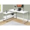 Monarch Specialties Computer Desk, Home Office, Corner, Storage Shelves, 60"L, L Shape, Work, Laptop, Metal, White I 7585 - alternate 6